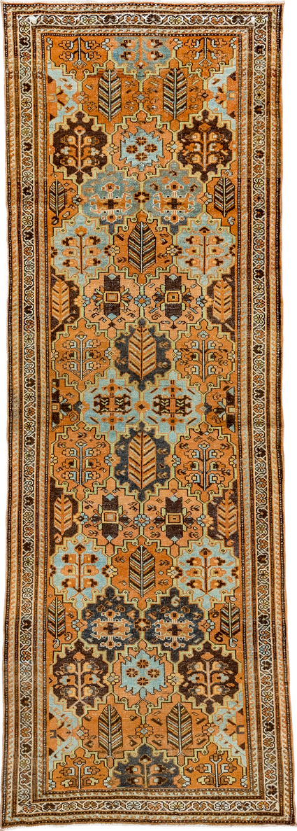 Antique Baktiary Runner Rug (3' x 10')
